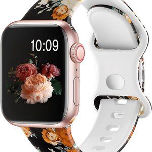 ORIBEAR Apple Watch Wrist Band Floral Design Size Small 38mm/40mm/41mm